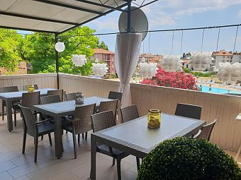 La terrazza panoramica del Ristorante